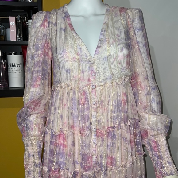 Rococo Sand Etre Metallic Maxi Dress NWT - Picture 2 of 6